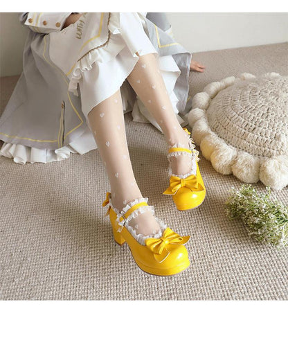 Yana - Rainbow Yana - Sweet Lolita Shoes, Lace & Bow Design