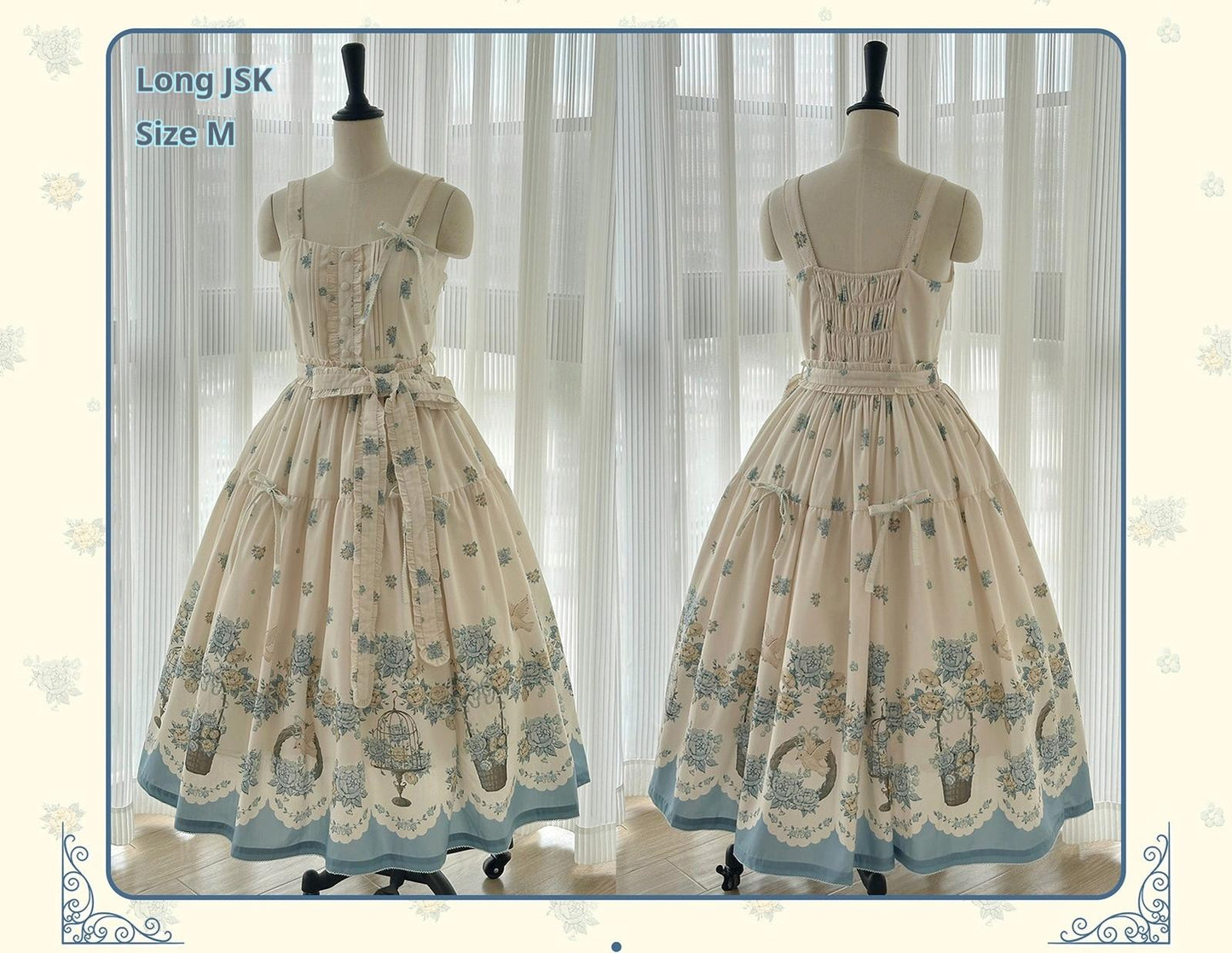 DreamWhale - Floral and Bird Series - Classic Lolita JSK Suit Floral Print Dress