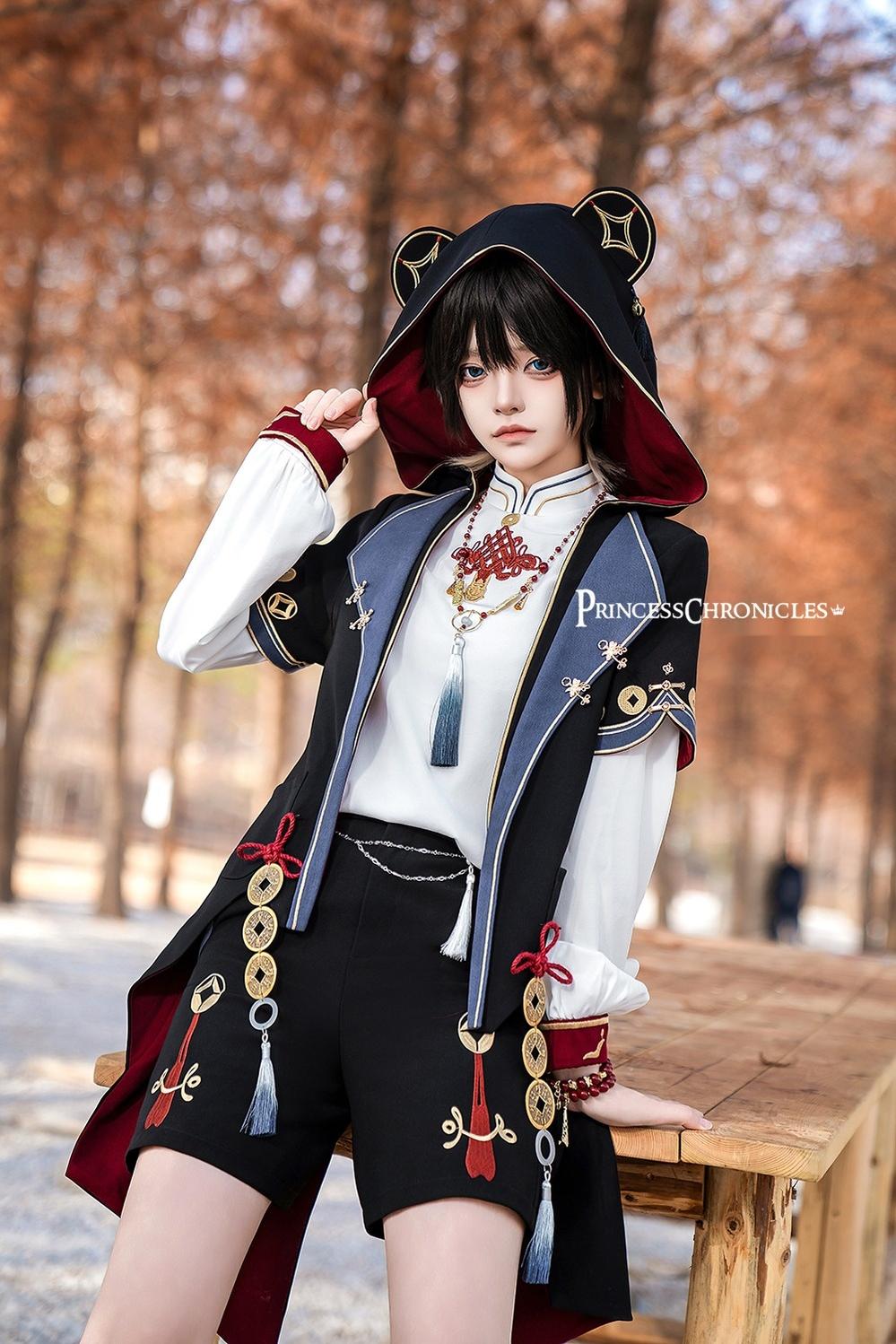 Princess Chronicles - Fortune and Treasure - Chinese Style Shorts Set with Cash Coins Details