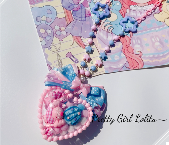 Pretty Girl Lolita - Sweet Lolita Pink-blue Accessories