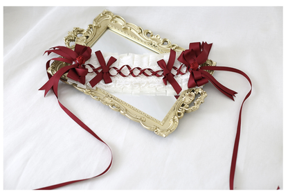 Xiaogui - Elegant Lolita Hairband Dark Red Headwear