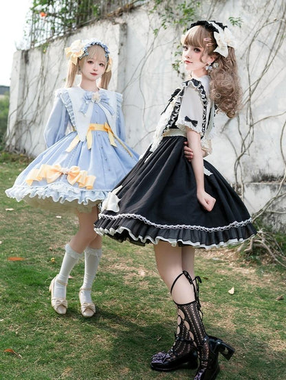 Forest Fluorescent Carps - Sleep Star - Sweet Lolita OP Dress, Long / Short Sleeve