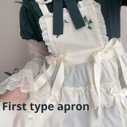 Uncle's Workshop - Mist among Flowers - Sweet Lolita OP Ruffles Lolita Apron and KC