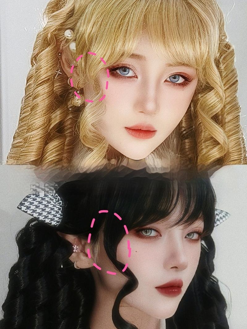 Mabuxi - 33CM Sparkling Lolita Wig Roman Curls Gorgeous Court Wig