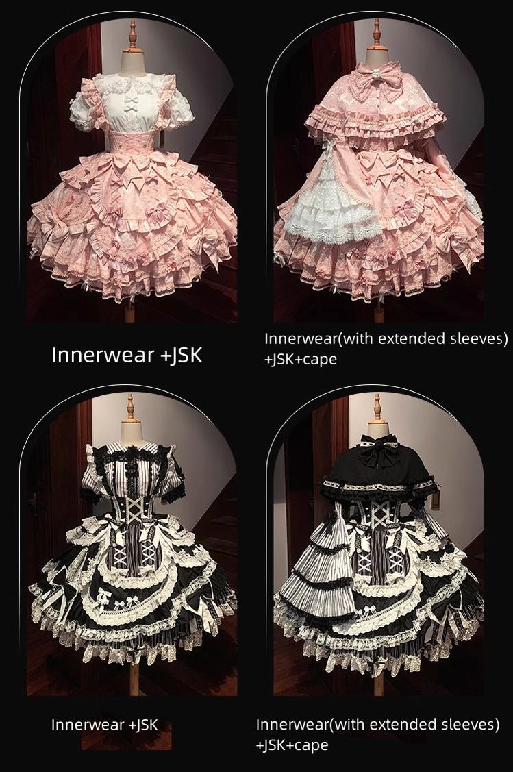 Lost Aqua - Vintage Lolita Dress Set, Cotton Shirt