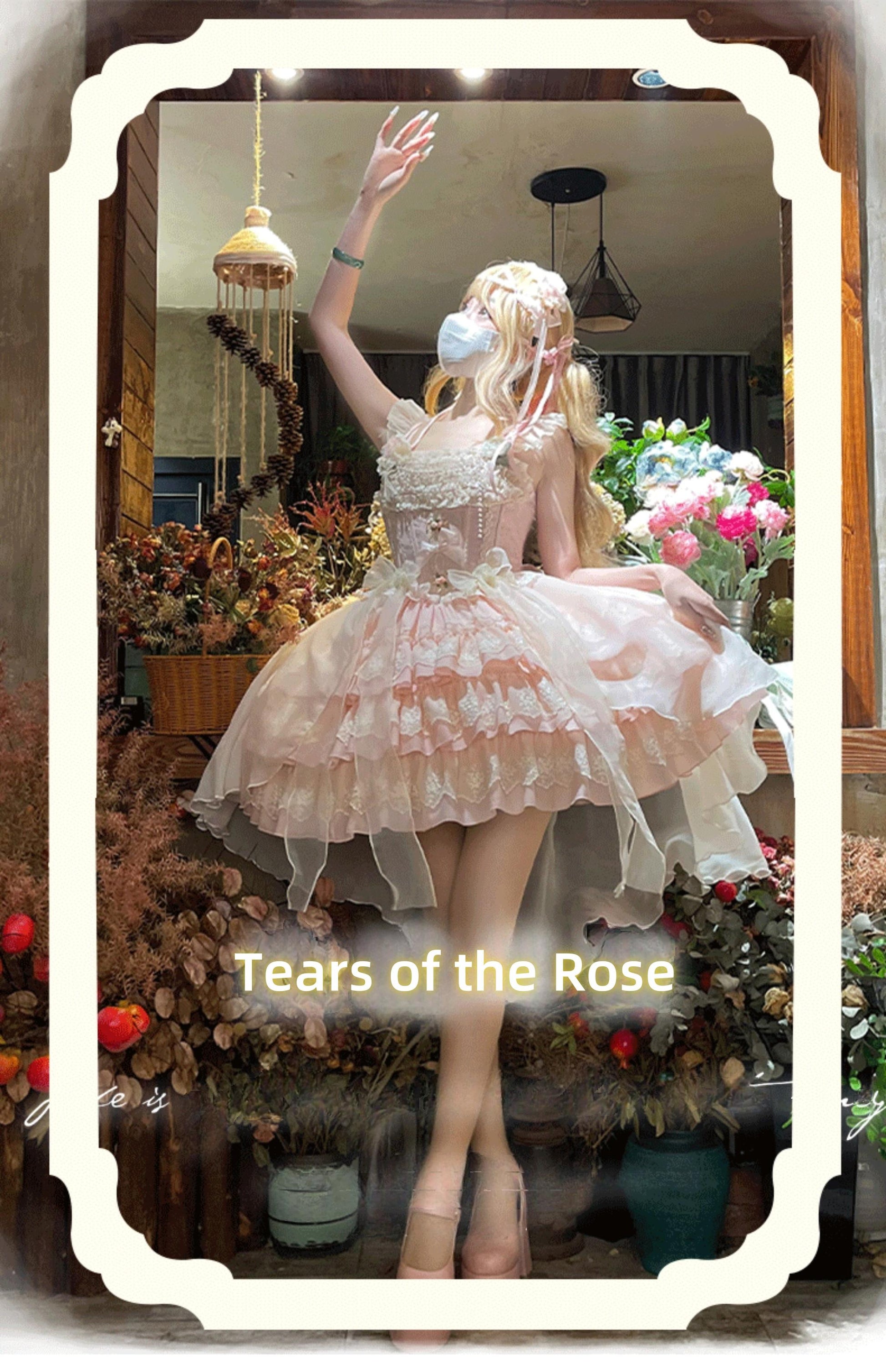 ZhiJinYuan - Tears of the Rose - Sweet Lolita JSK Mini Lolita Ballet Short Dress