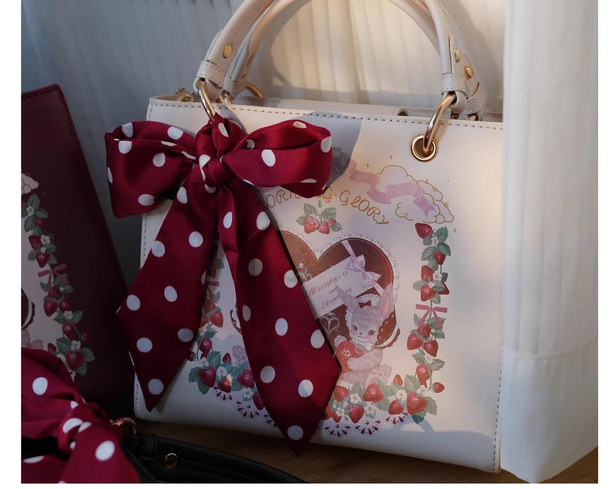 Morning Glory - Retro Lolita Handbag PU Square Wedding Bag