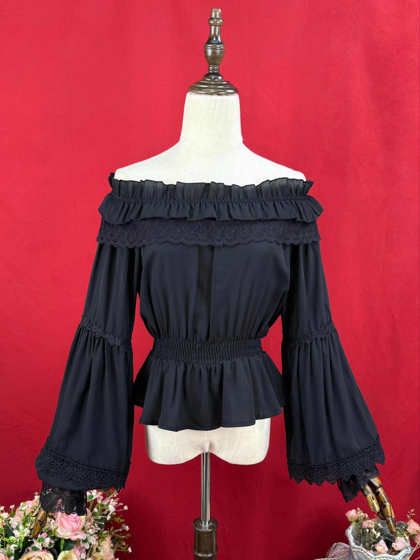 DMFS Lolita - Chiffon Off-Shoulder Classic Lolita Blouse