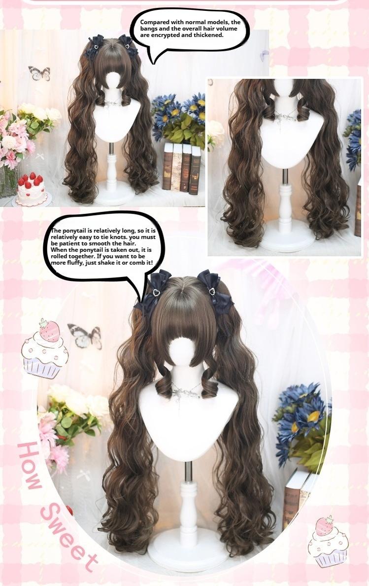 Dalao Home - Curly Lolita Wig Double Ponytails Natural Wig
