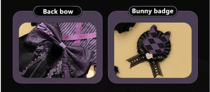 Forest Fluorescent Carps - Ouji Lolita OP Dress Circus Lolita Strip Prince Suit