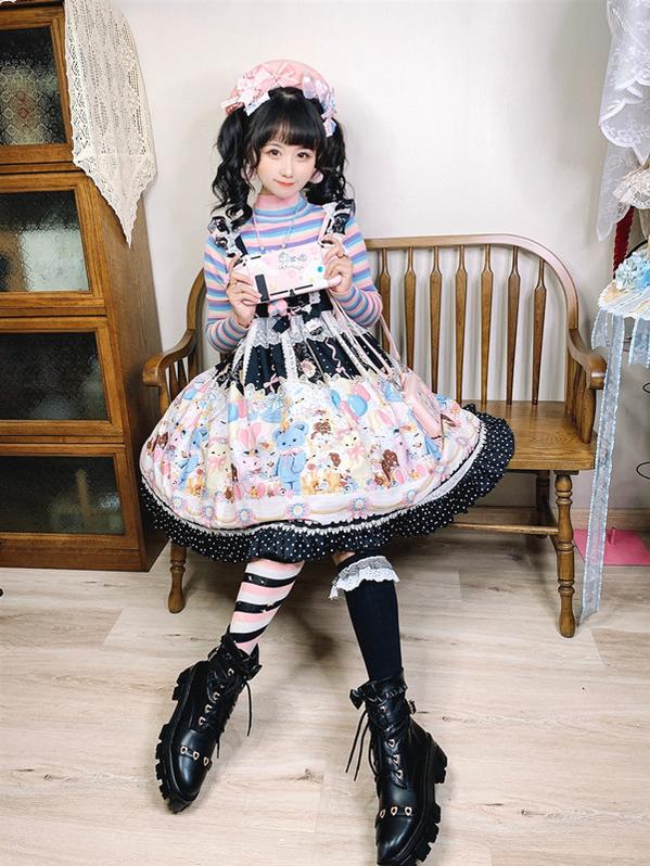 Yukine's Box - Macaron Lolita Cute Stripe Socks