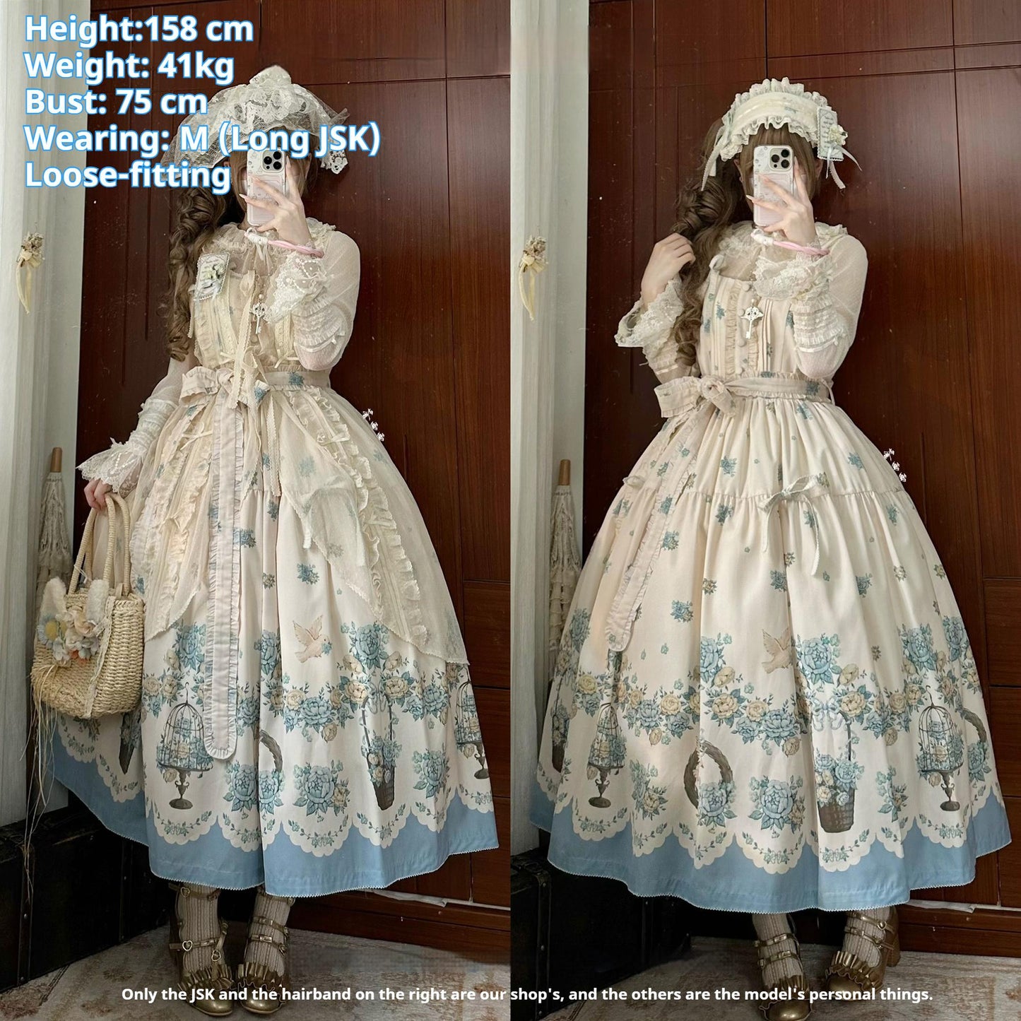 DreamWhale - Floral and Bird Series - Classic Lolita JSK Suit Floral Print Dress