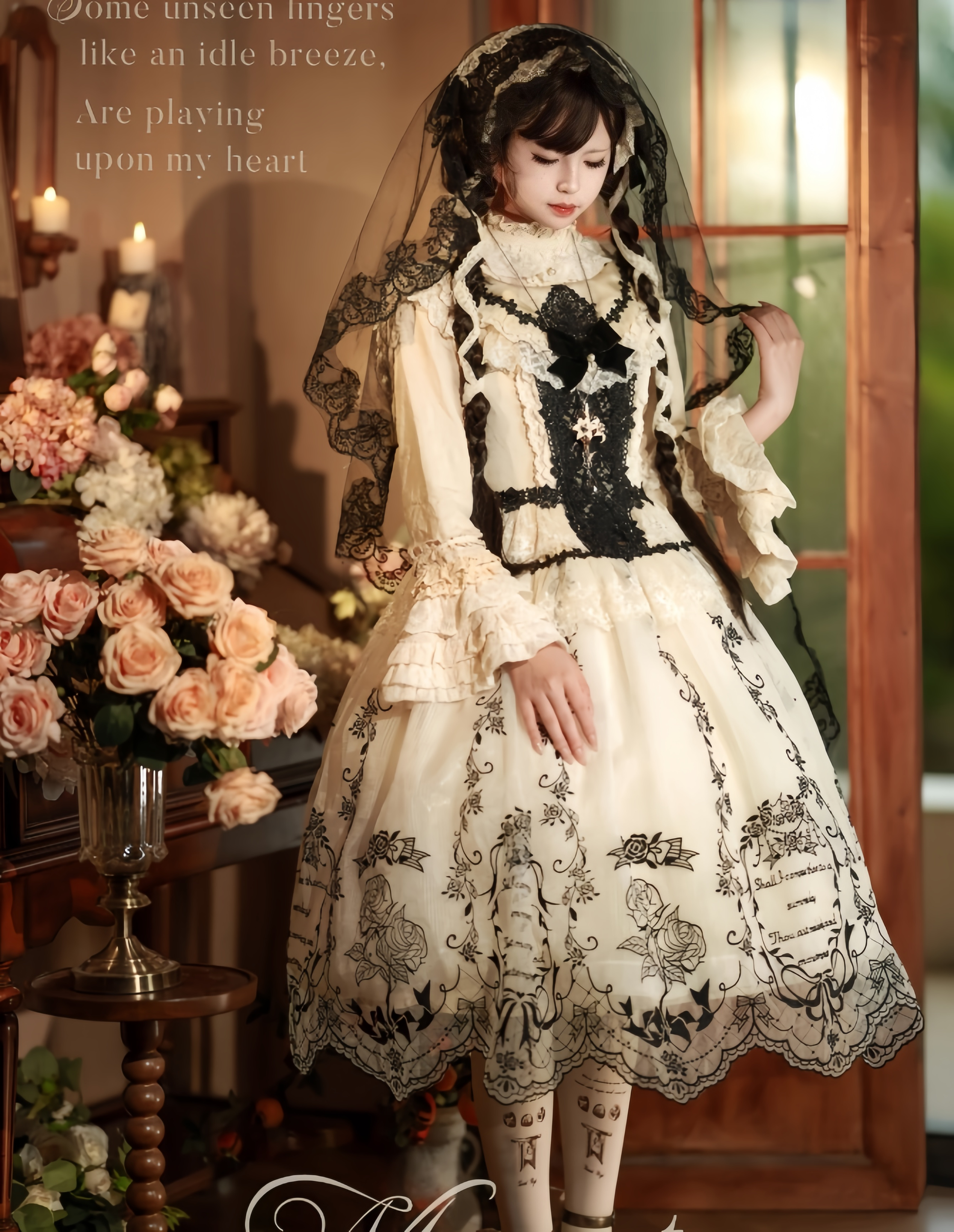 AuroraBorealis - Moonshadow - Gorgeous Wedding Lolita Dress Set Embroidered JSK SK and Bodice