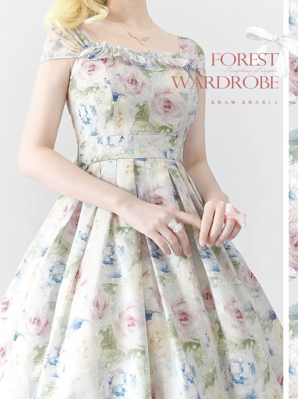 Forest Wardrobe - Forest Basket 3.0 - Vintage Lolita JSK Dress for Summer