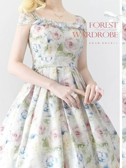 Forest Wardrobe - Forest Basket 3.0 - Vintage Lolita JSK Dress for Summer