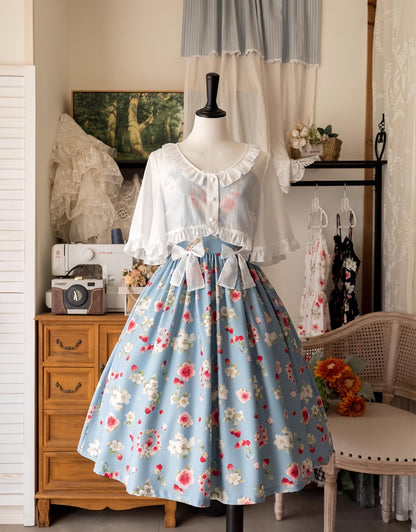 Forest Wardrobe - Summer Berry Picture Book - Floral Printed Classic Lolita JSK Dress