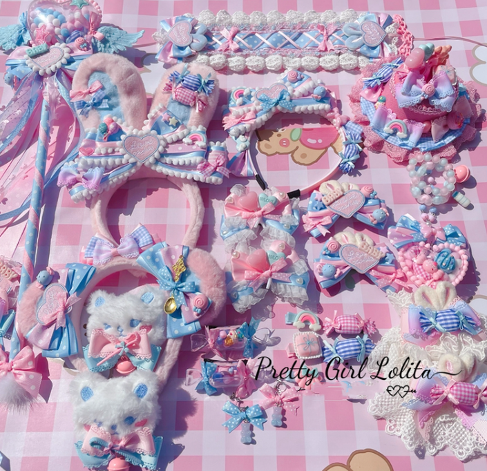 Pretty Girl Lolita - Sweet Lolita Pink-blue Accessories