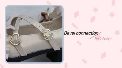 Fairy Godmothe - Preppy Style Flat Shoes Mid Heel Round Toe Lolita Shoes