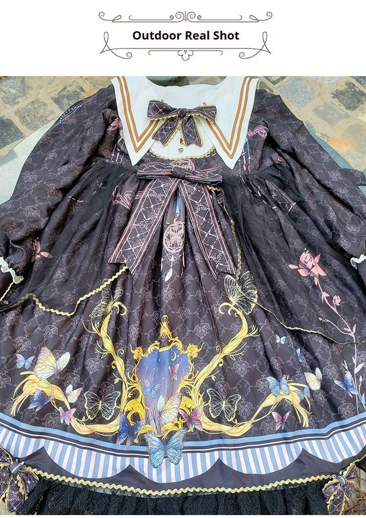 OCELOT - Classic Lolita OP Sailor Collar Elegant Lolita Dress