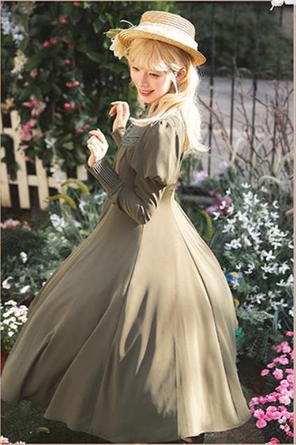 KINOKOKO - Aslan Blessings - Classic Lolita OP Seven-panel Slim Fit Dress with Cape