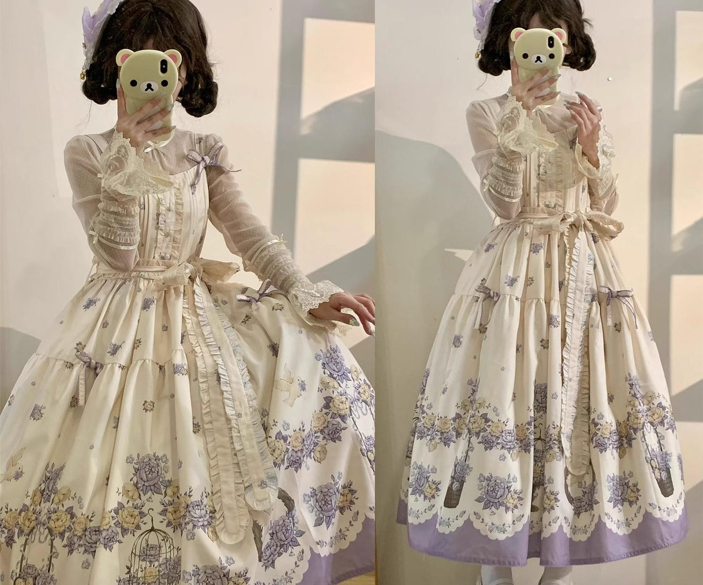 DreamWhale - Floral and Bird Series - Classic Lolita JSK Suit Floral Print Dress