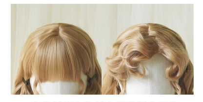 Imperial Tea - Retro Lolita Wig Short Roman Curl Hairpiece