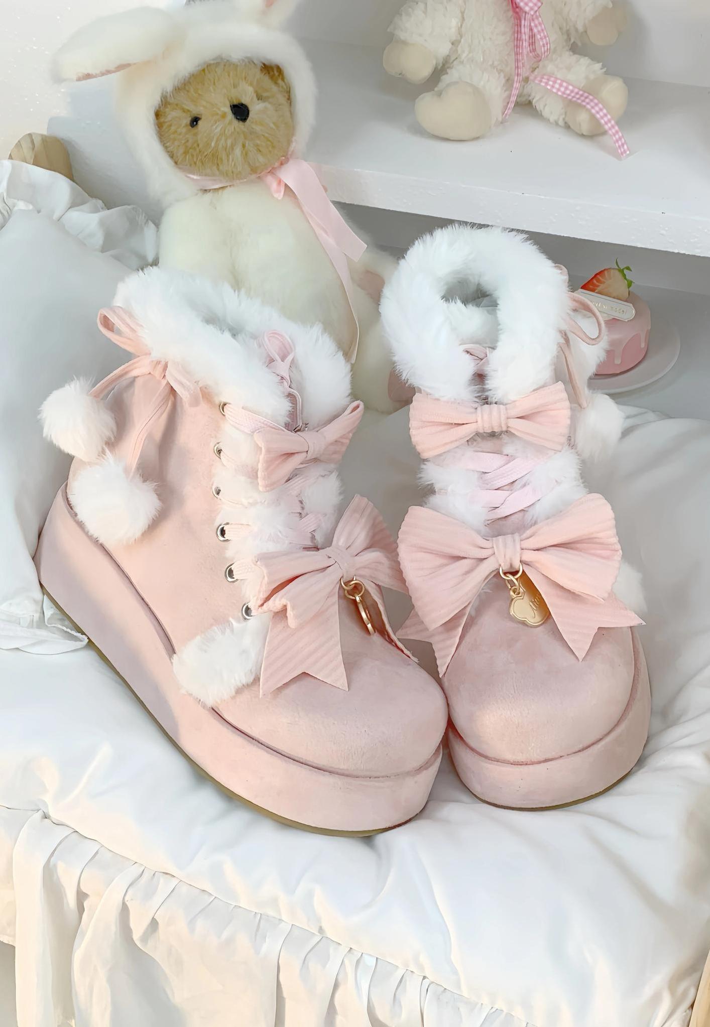 Aimee - Warm - Winter Sweet Lolita Snow Boots Thick Sole Fleece Shoes