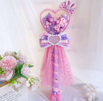 Sweetheart Endless - Sweet Lolita Fairy Wand Handmade Multicolor Heart Shaped