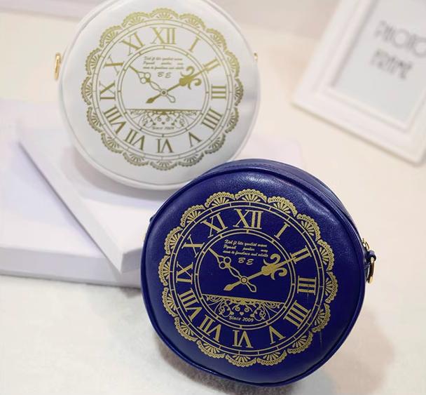 Kira - Alice Clock - Kawaii Lolita Shoulder Bag Round Lolita Crossbody Bag