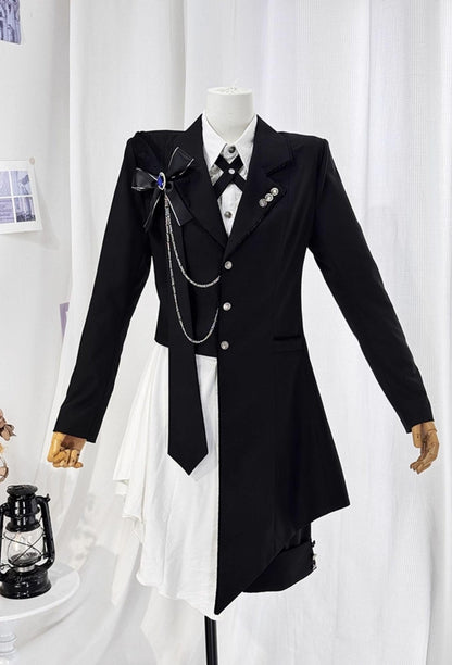 CastleToo - Black Tea Concerto - Ouji Lolita Outfit, Long Vest & Jacket