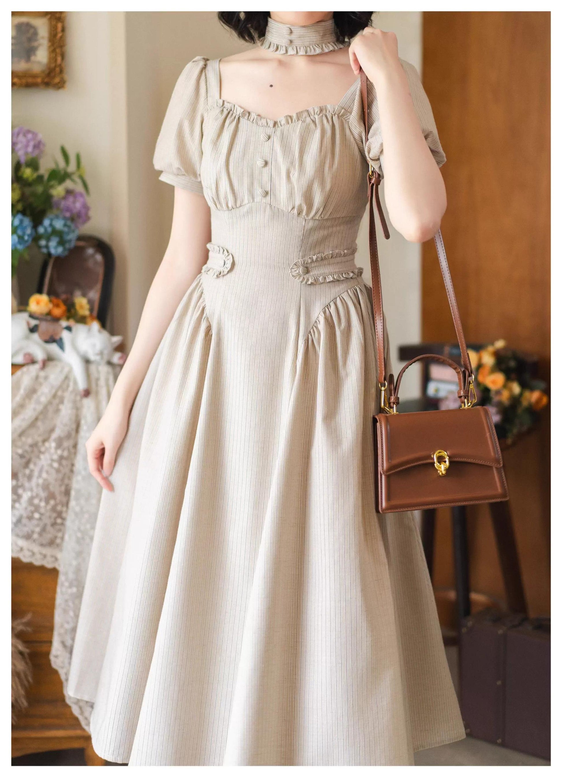 Forest Wardrobe - Chantilly Forest - Classic Lolita OP Dress With Square Neck & Underskirt