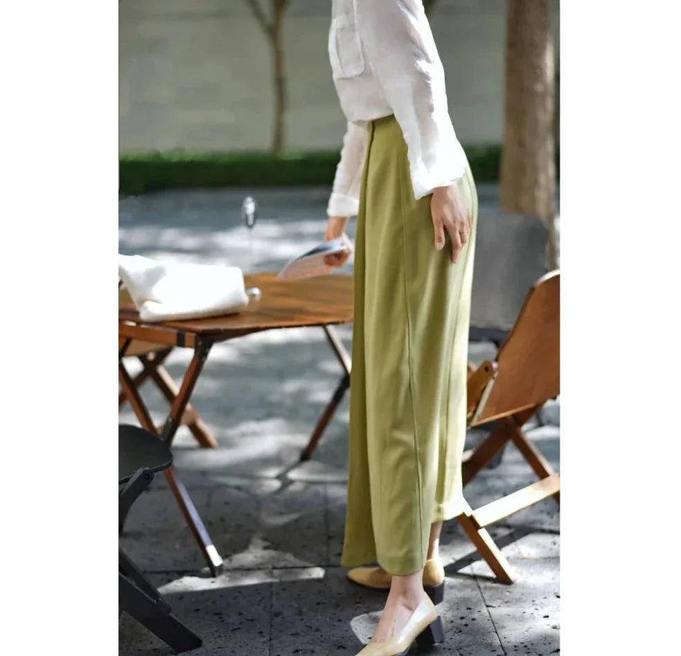 Paris color high waist long wrap skirt