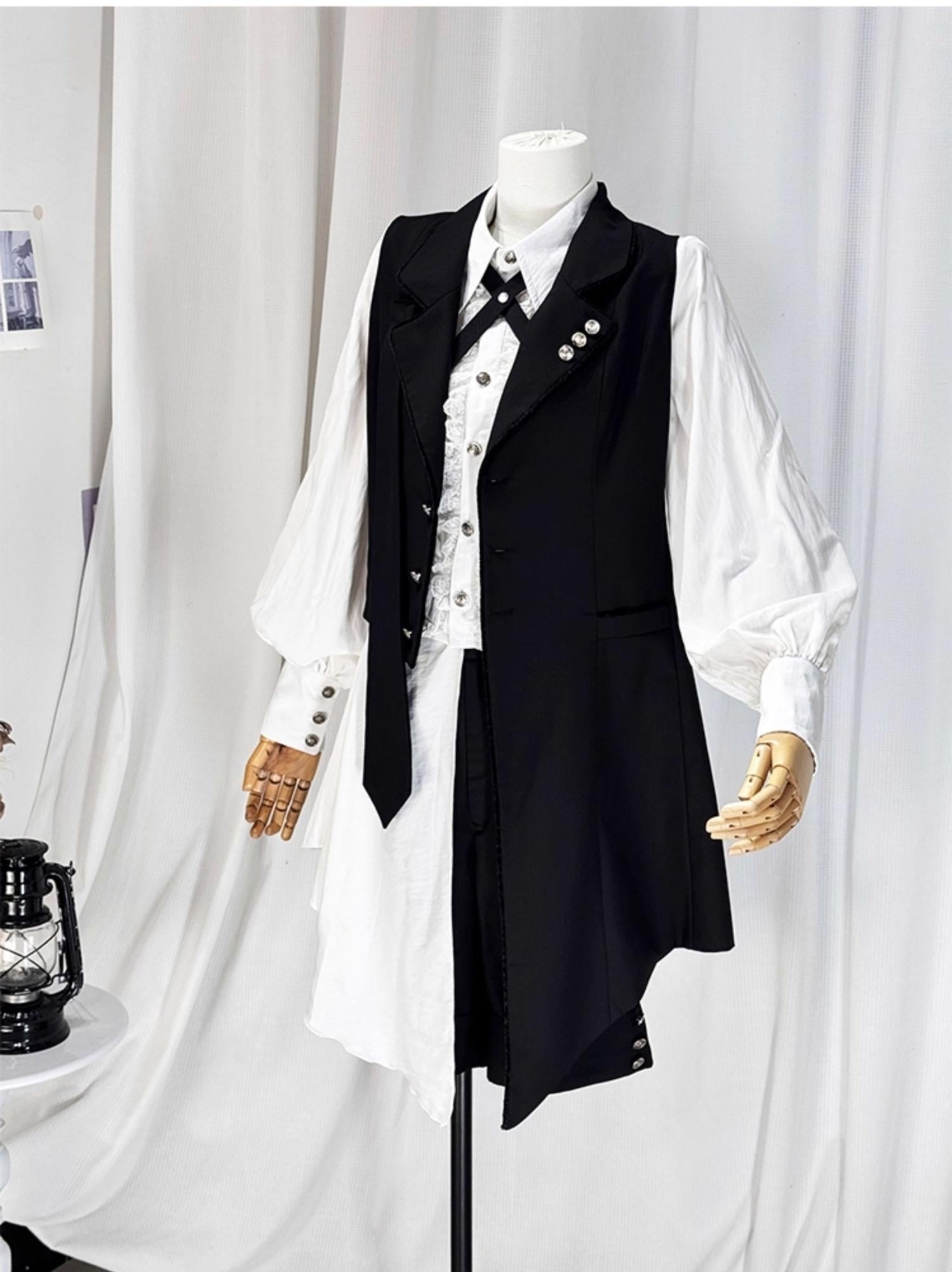 CastleToo - Black Tea Concerto - Ouji Lolita Outfit, Long Vest & Jacket