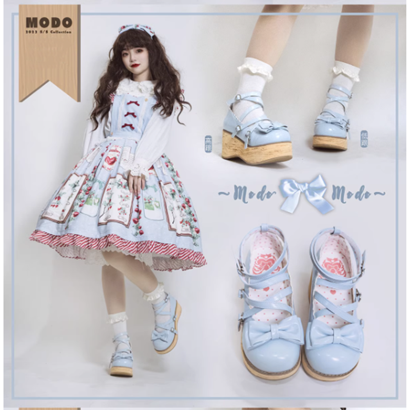 MODO - Sweet Lolita Round-Toe Platform Shoes