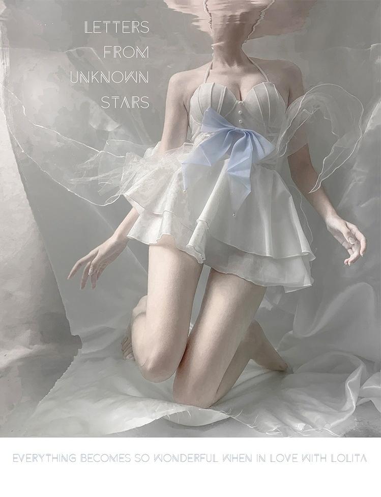 Letters from Unknown Star - Mermaid of the Sea Moon - Lolita Inspired Swimsuit in Two-piece and One-piece