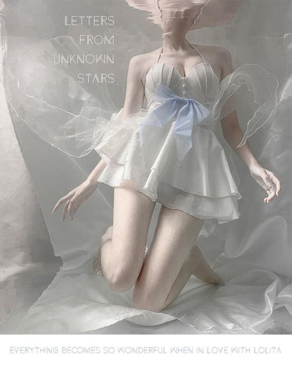 Letters from Unknown Star - Mermaid of the Sea Moon - Lolita Inspired Swimsuit in Two-piece and One-piece