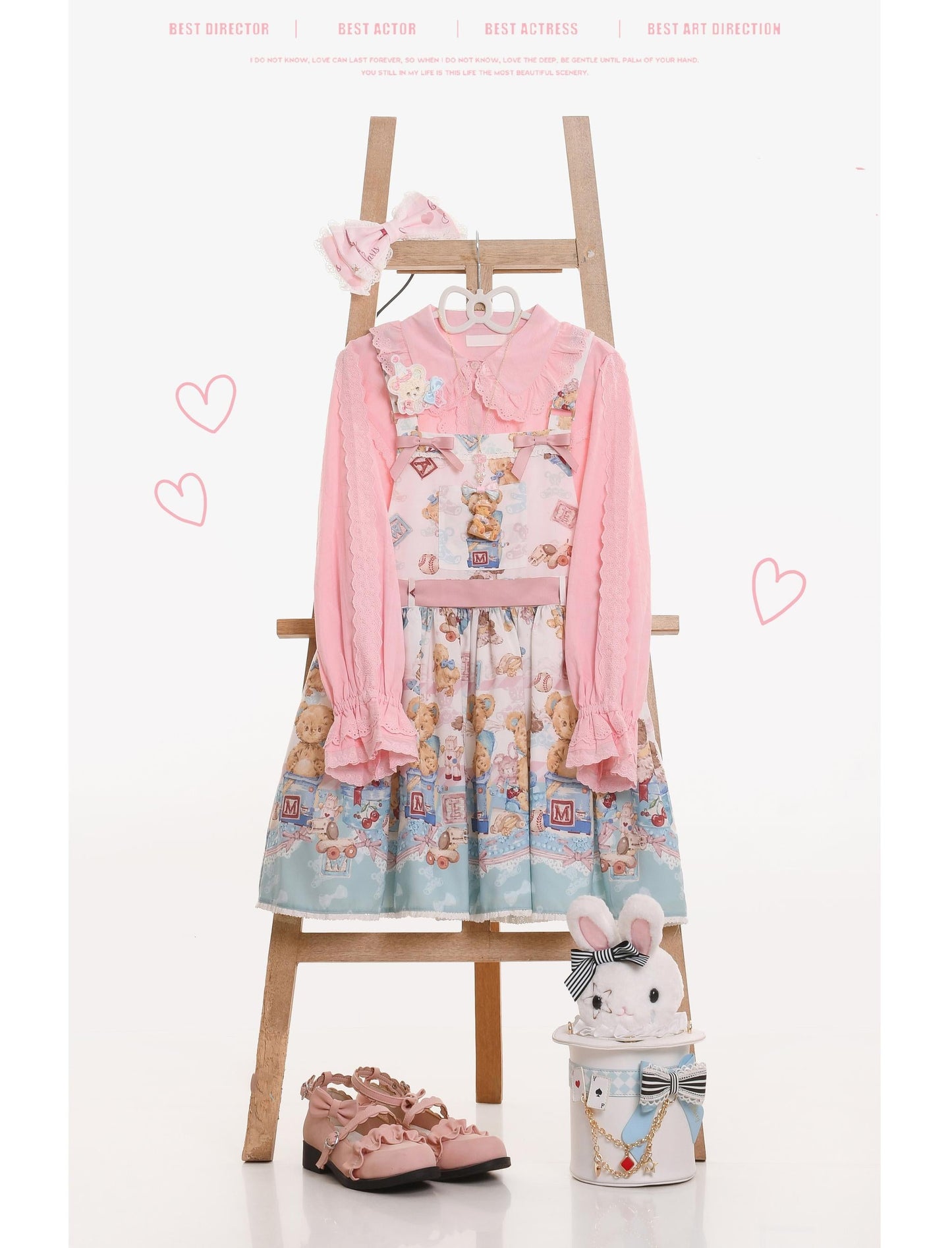 MIST - Lily - Kawaii Lolita Blouse Soft Girl Bubble Puff Sleeve