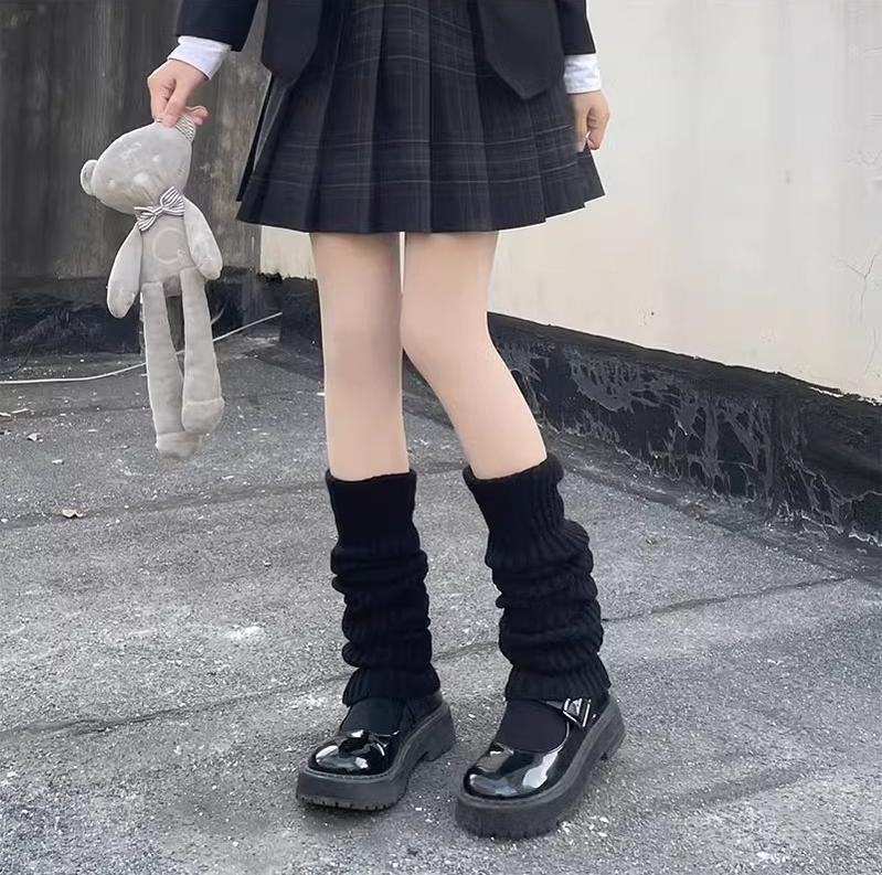 Hua Nai Cat - Winter Lolita Long Socks Knit Thigh-High Foot Covers