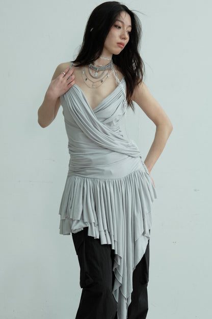 Elegant Pleated Peplum Vest