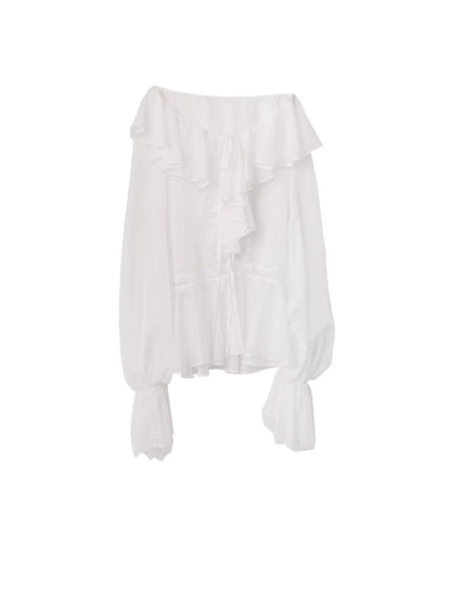 Airy Andromeda Style White Blouse