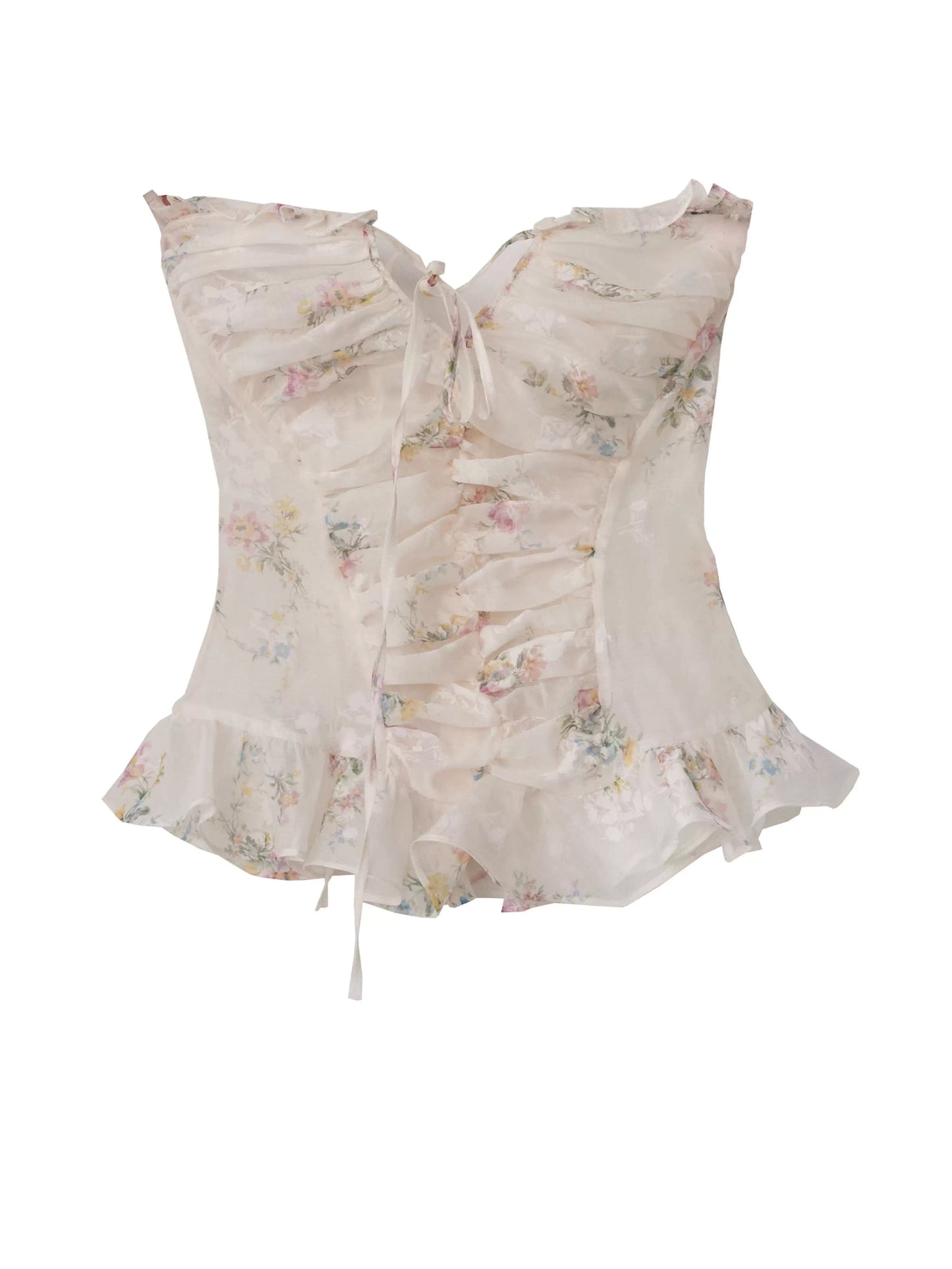 Vintage Floral Peplum Tank Top