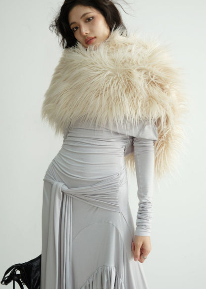 Pet Long Plush Styling Long Scarf