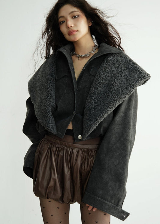 Fake Two-Piece Cropped Jacket