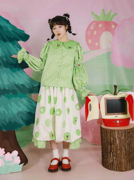 Apple Polka Dots Bud Skirt【s0000007124】