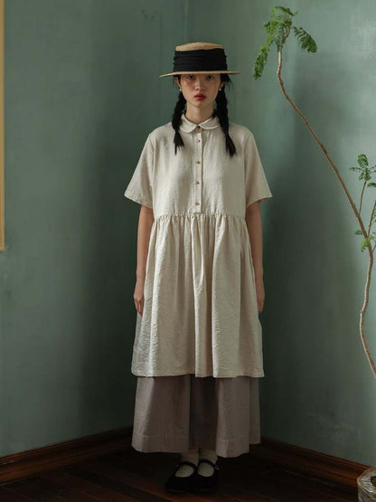 Jacquard Doll Collar Shirt Dress【s0000006916】