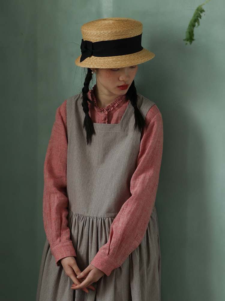 Yarn-Dyed Linen Niche Lace Shirt【s0000006908】