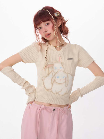 Rabbit Knit With Arm Warmers【s0000007129】