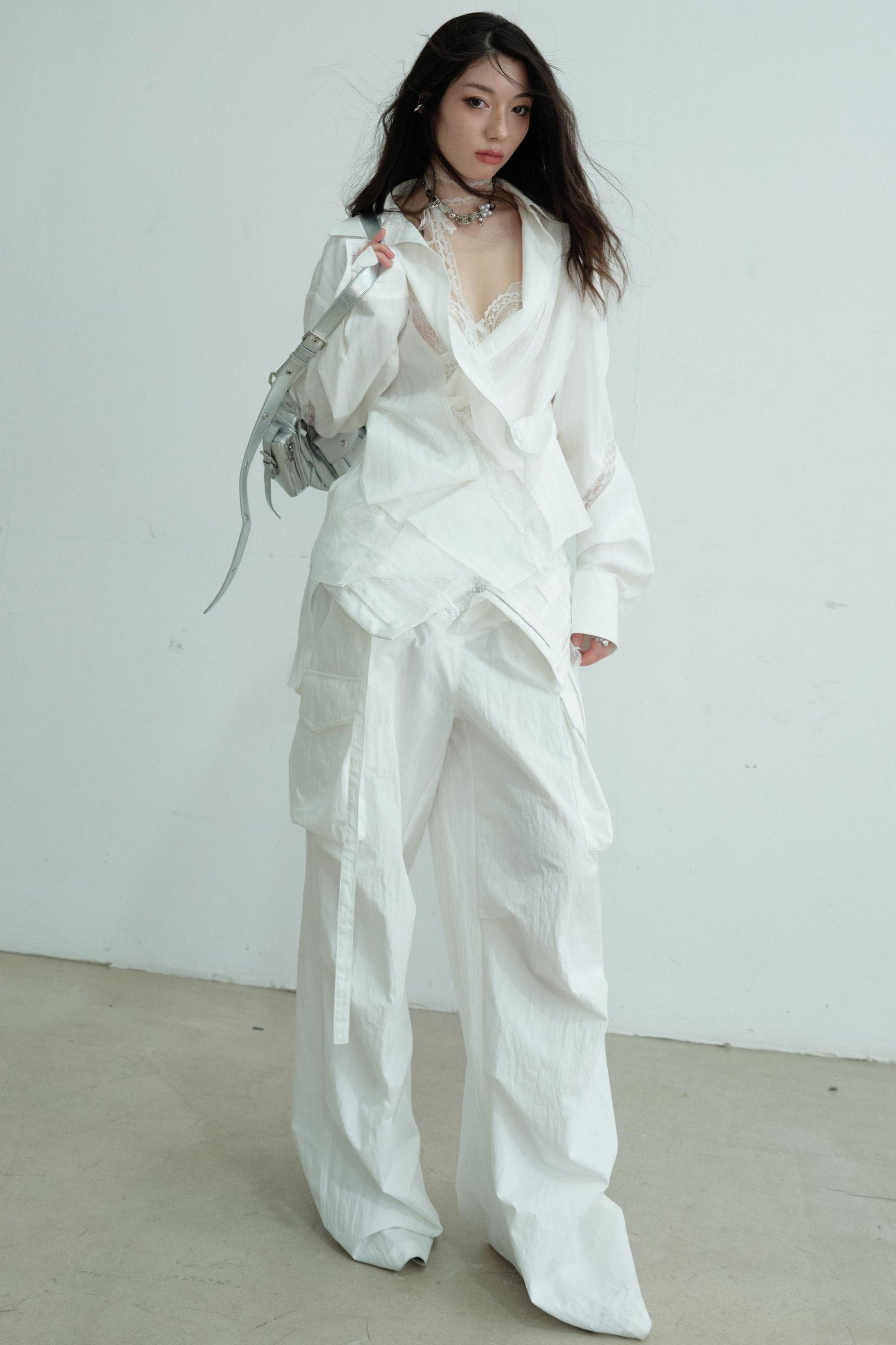 Vintage Lace Skeleton Sleeve Shirt