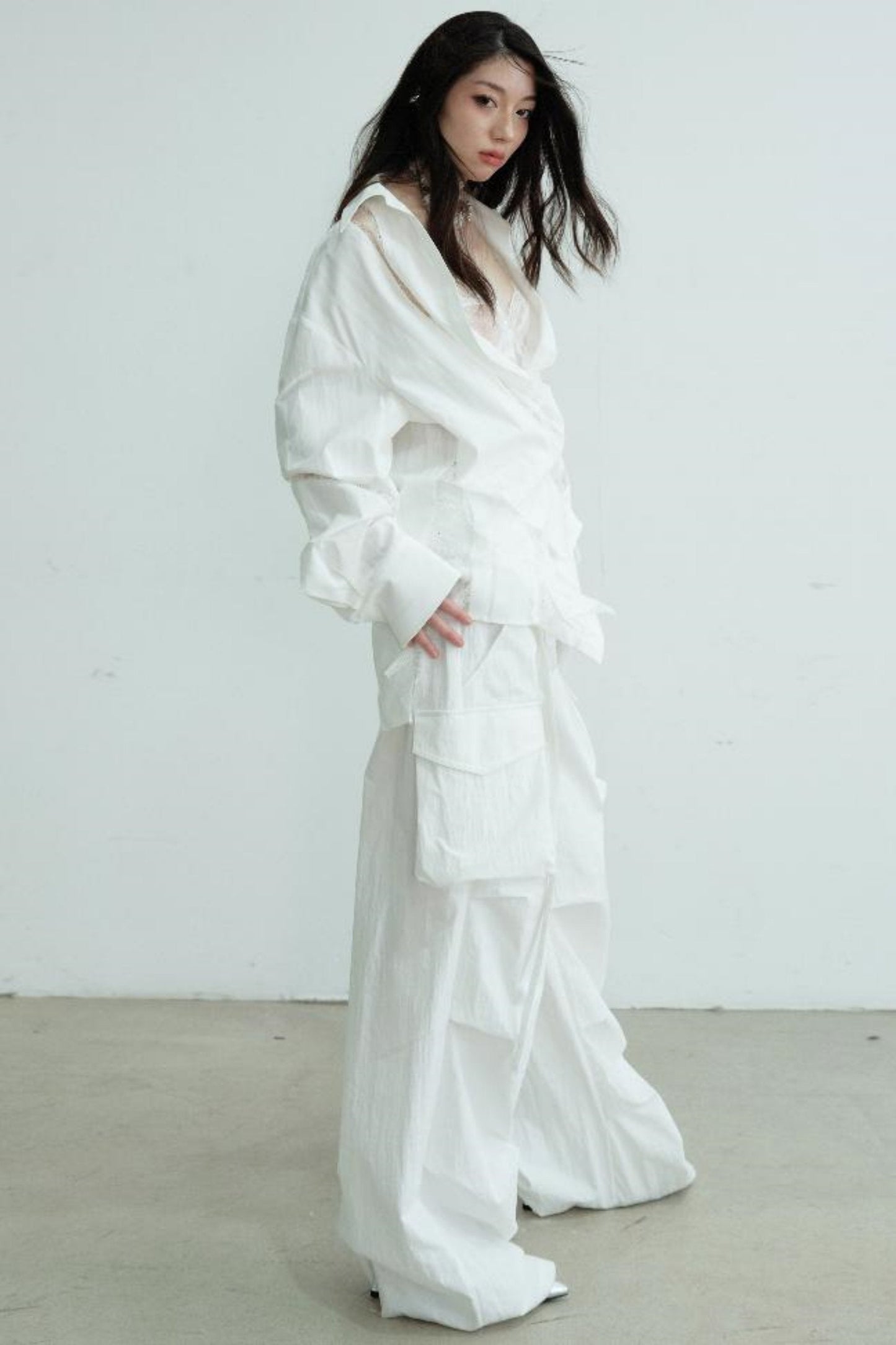 Vintage Lace Skeleton Sleeve Shirt