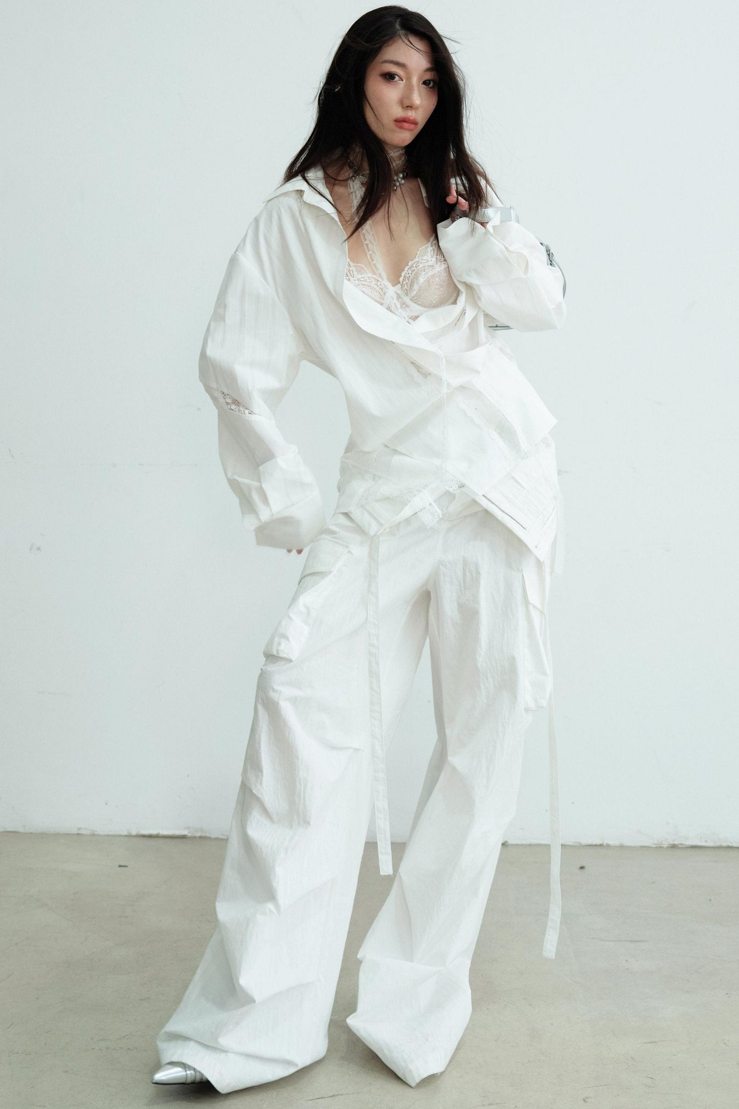 Vintage Lace Skeleton Sleeve Shirt